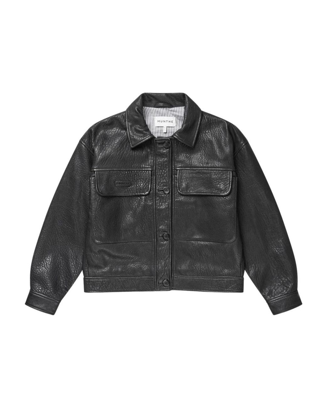 Munthe Black Leather Jackets