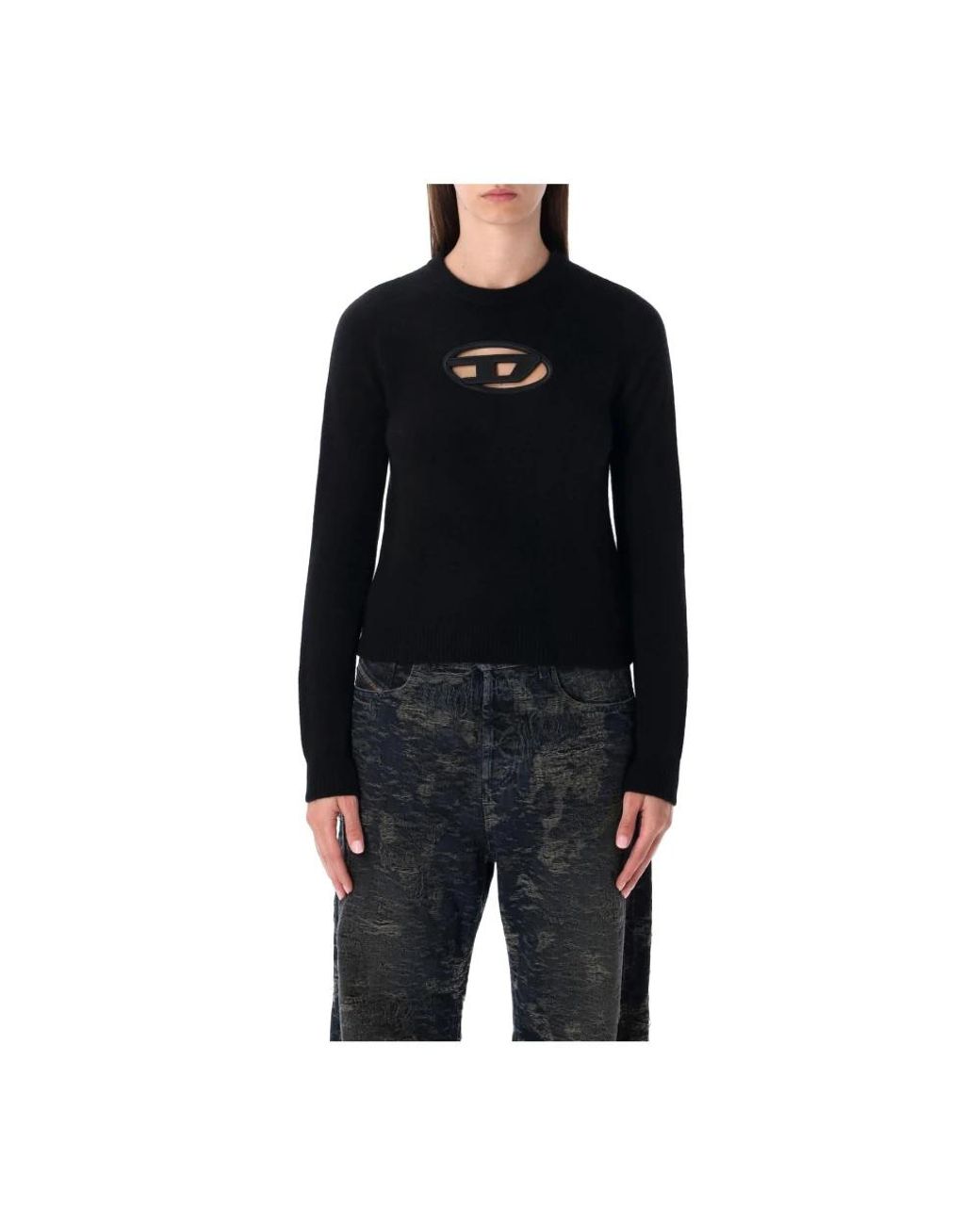 DIESEL Black Round-Neck Knitwear