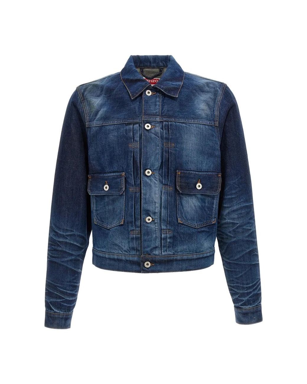 KENZO Blue Denim Jackets for men