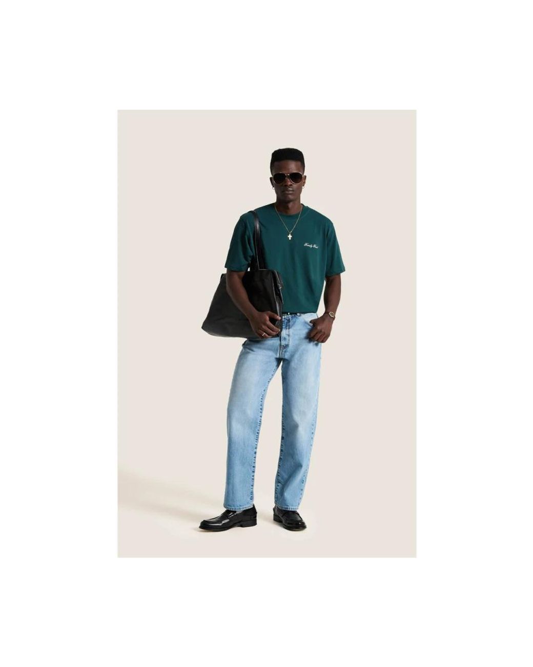 FAMILY FIRST Blue Straight Jeans for men