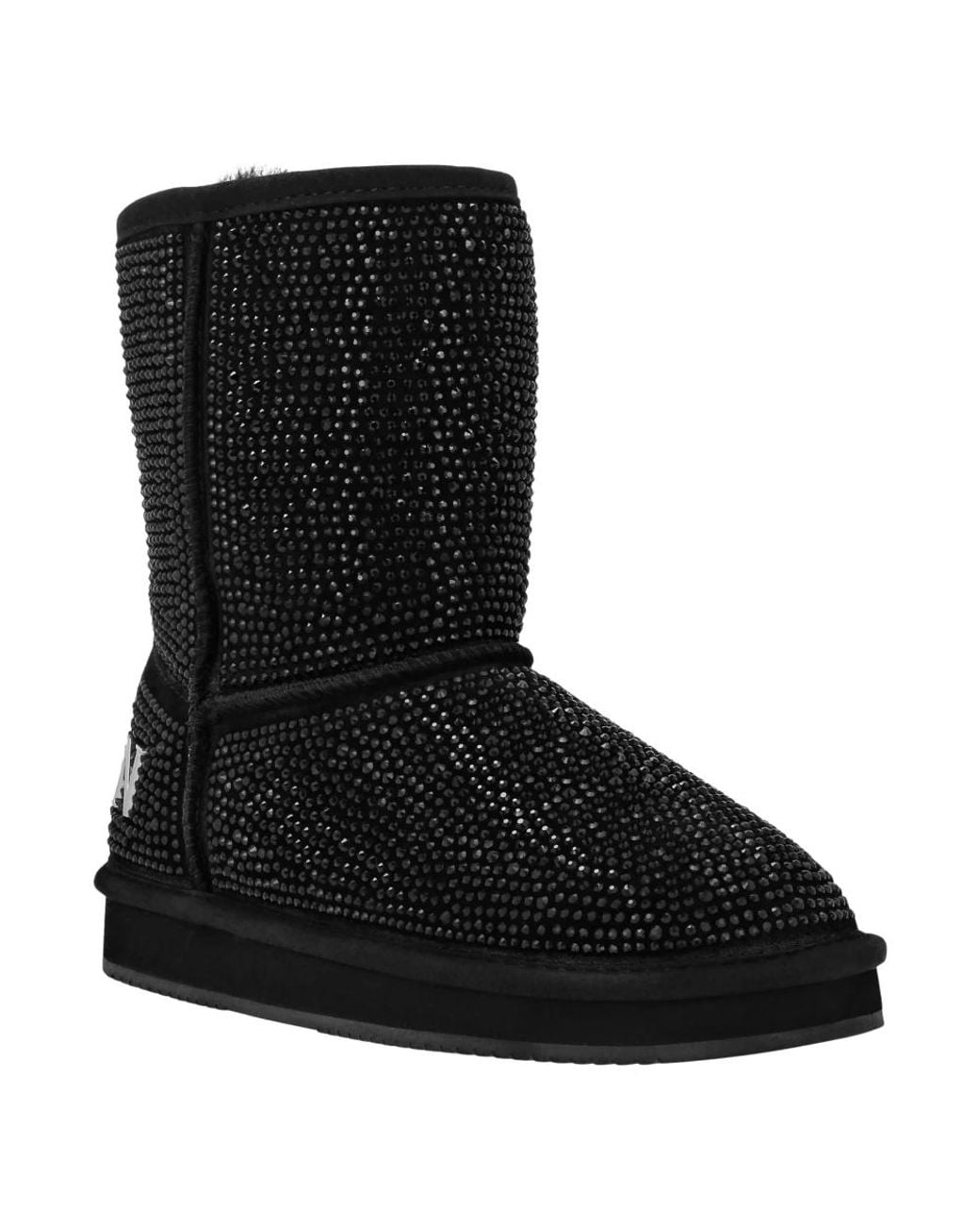 Philipp Plein Black Mid Flat Boots