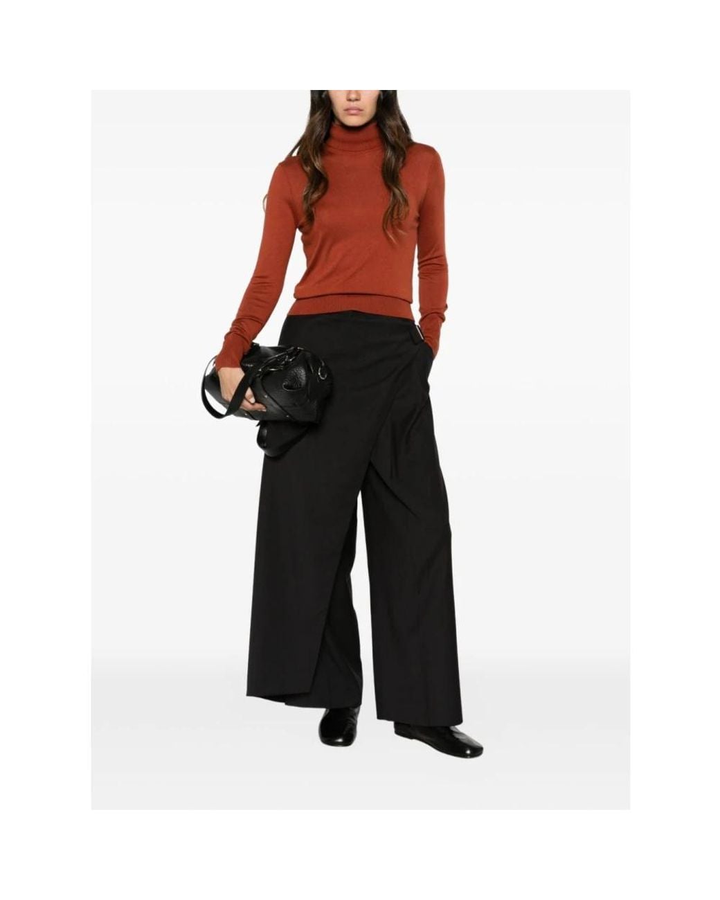 Alpha Studio Red Turtlenecks