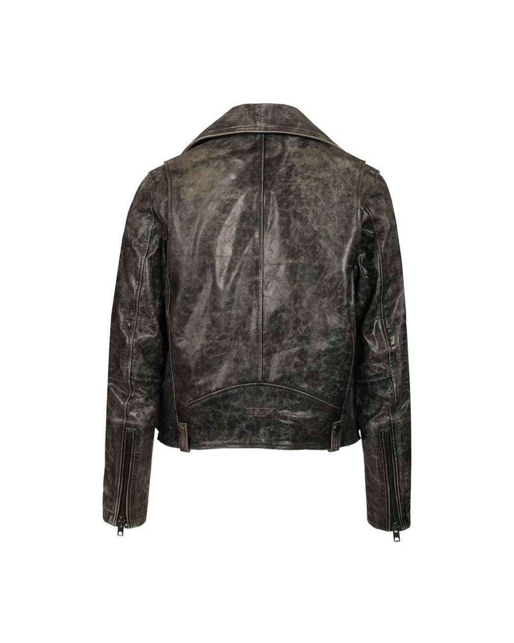 DIESEL Black Leather Jackets for men