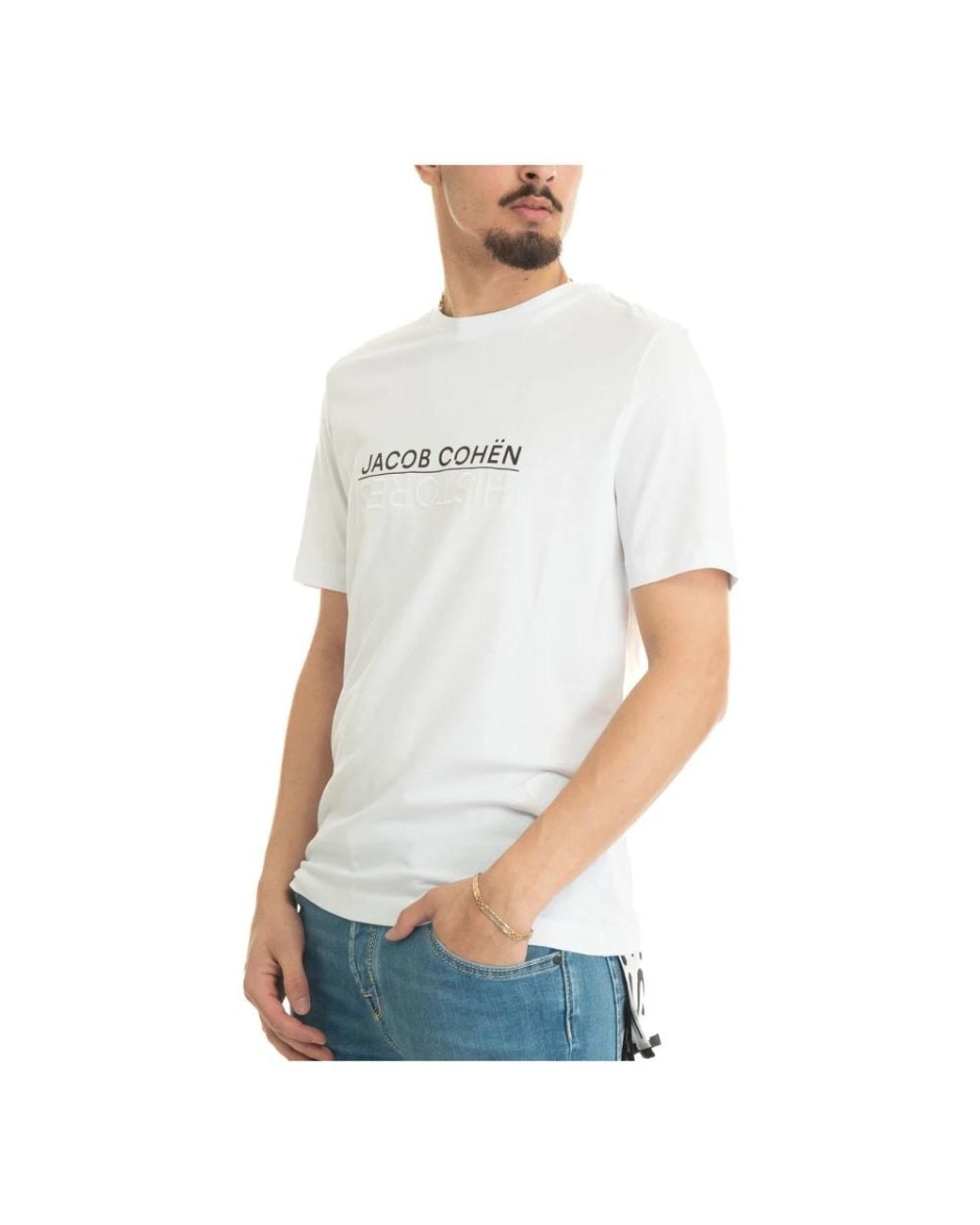 Jacob Cohen White T-Shirts for men