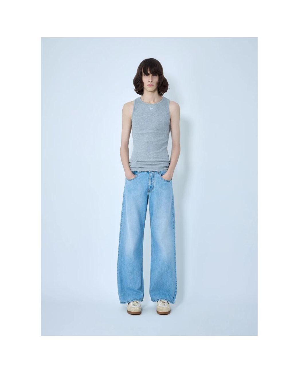 ERL Blue Wide Jeans for men