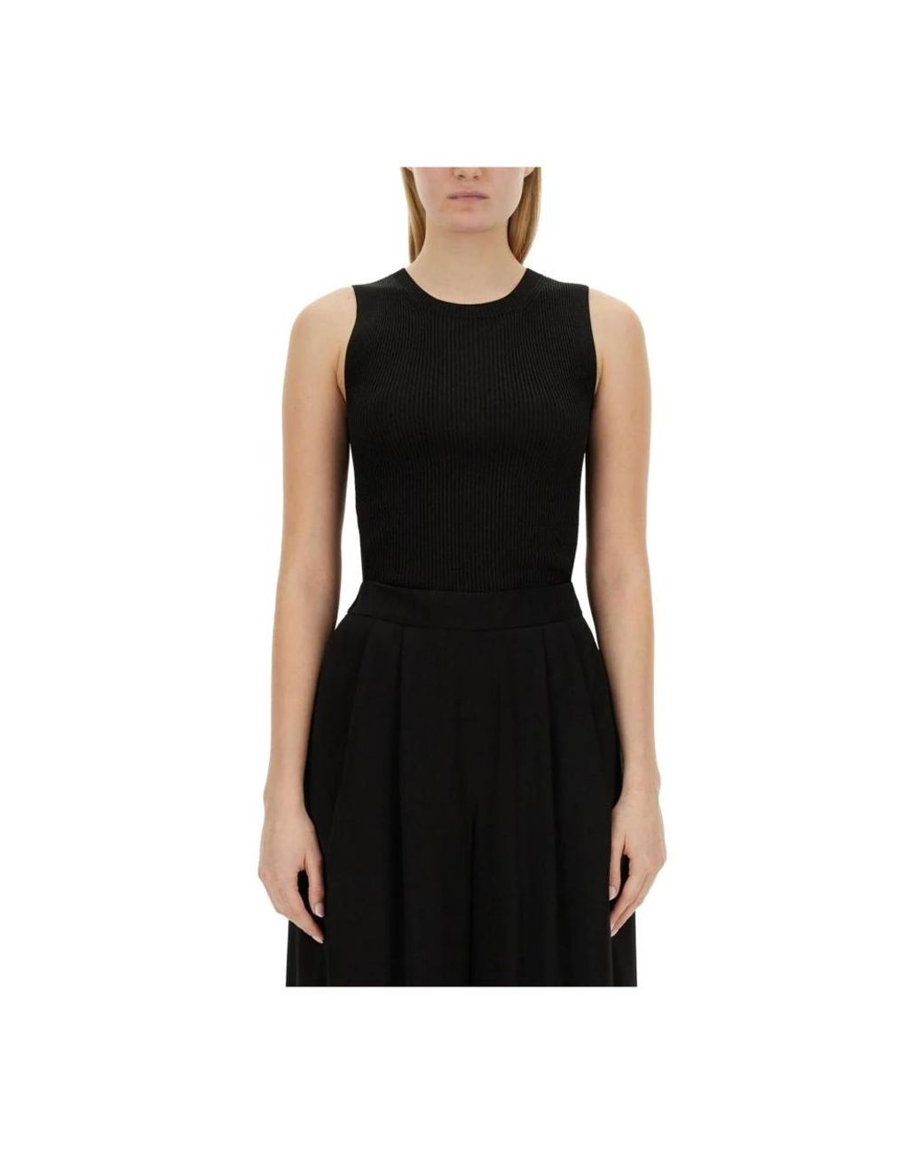 Fabiana Filippi Black Sleeveless Tops