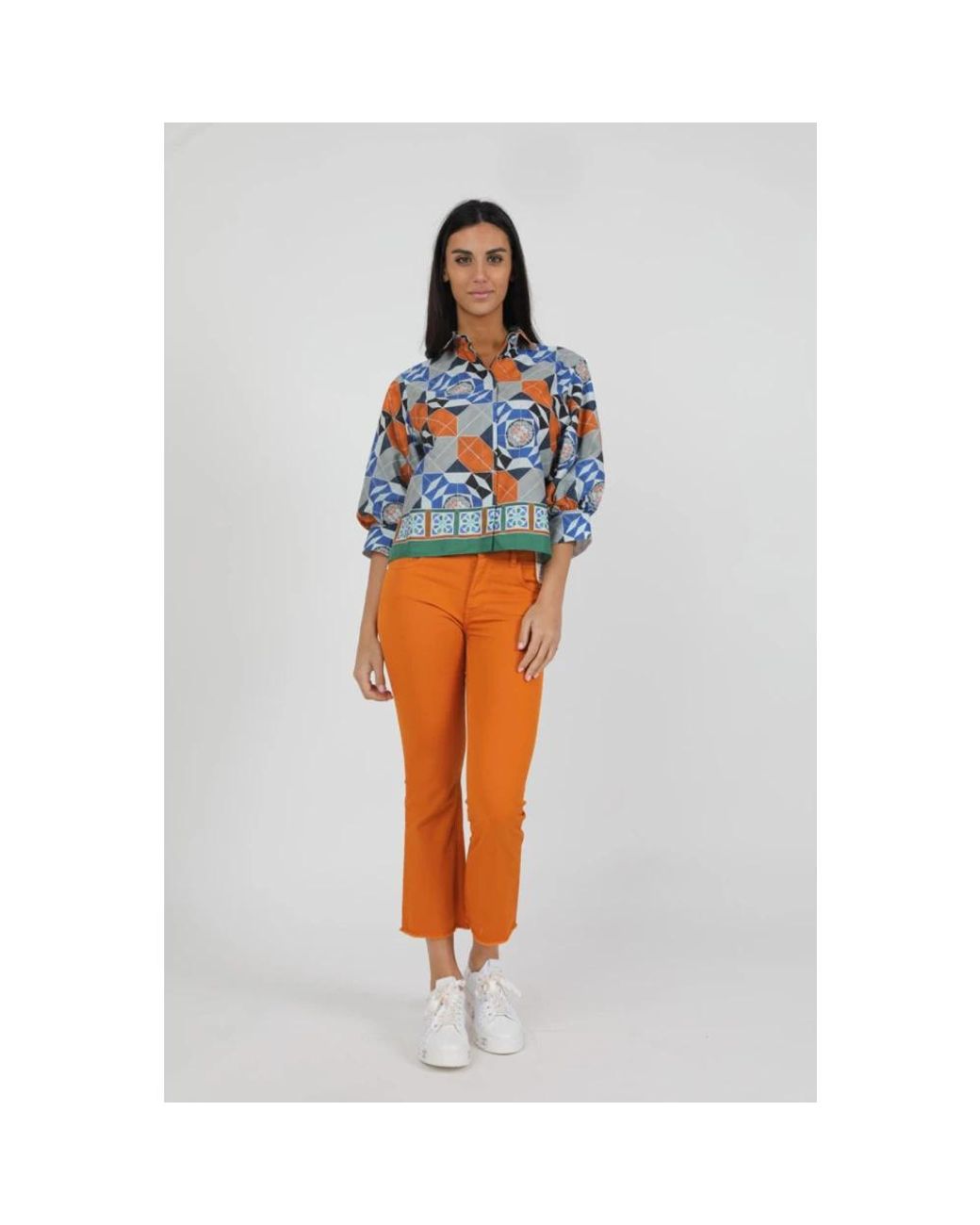 Re-hash Orange Cropped Jeans