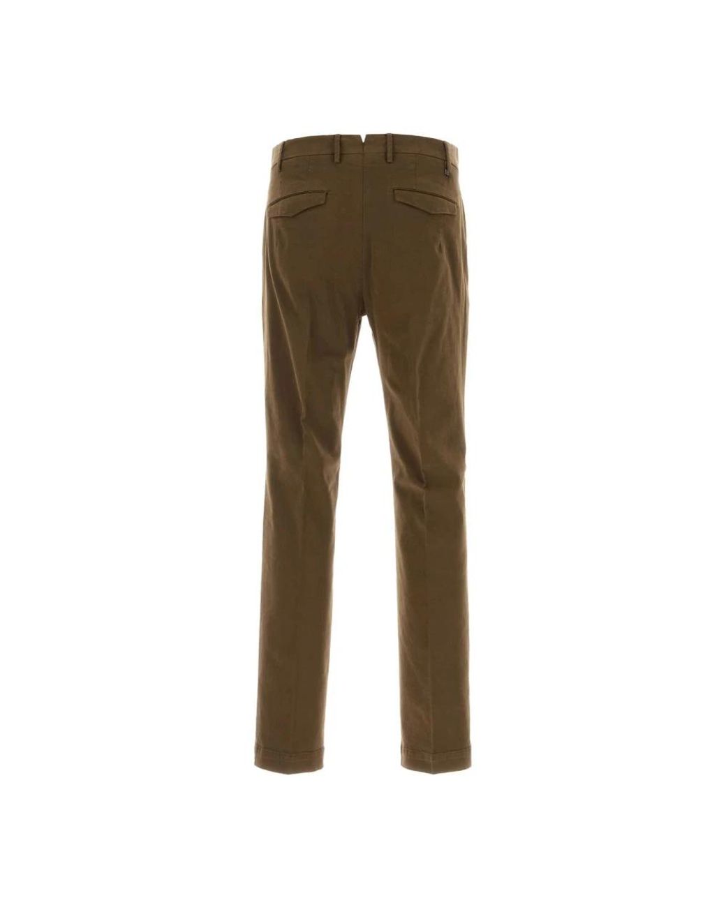 PT Torino Brown Slim-Fit Trousers for men