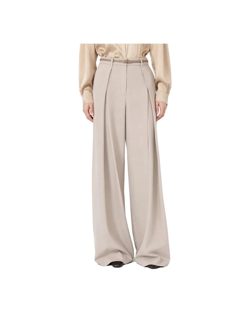 Max Mara Gray Wide Trousers