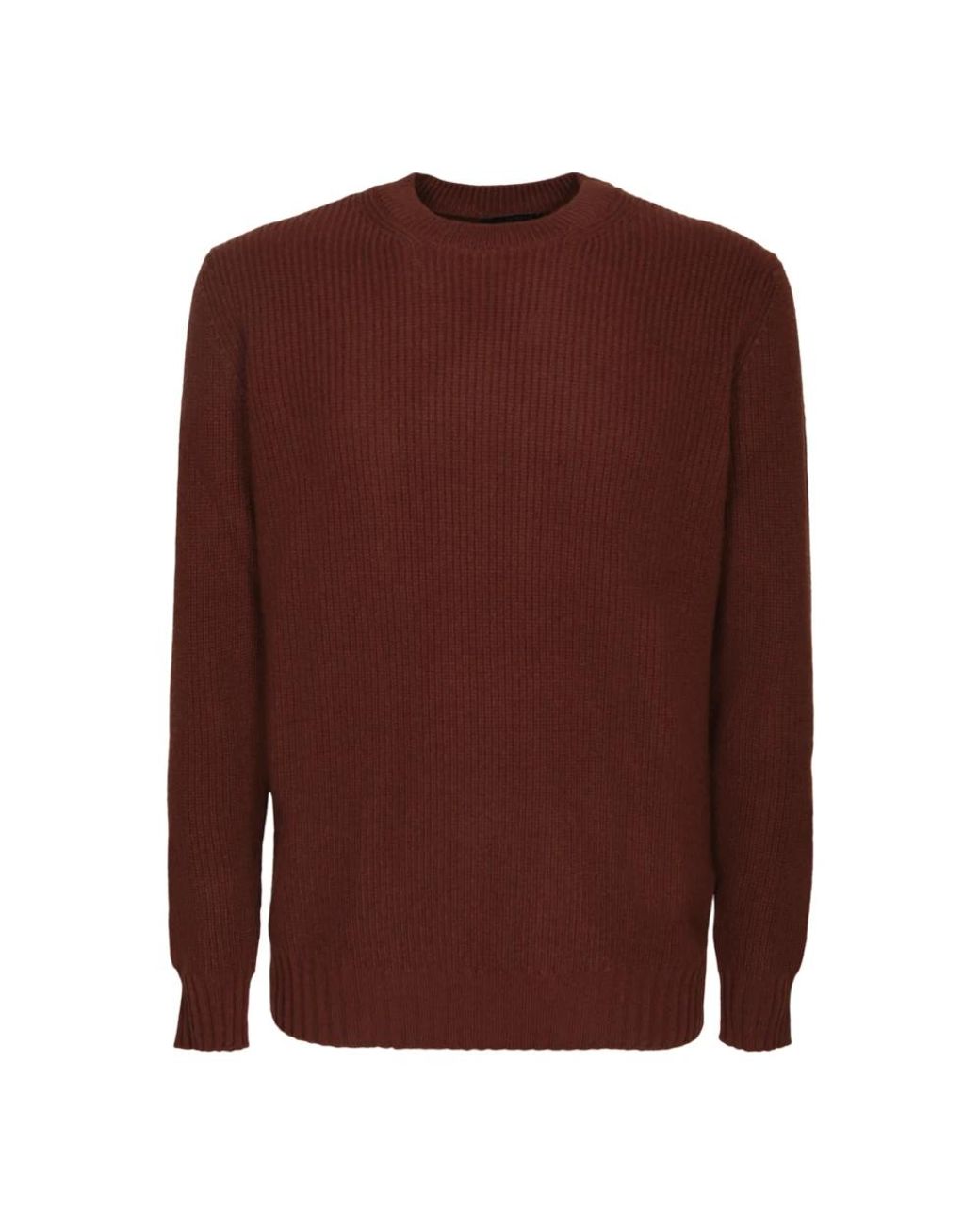 Dell'Oglio Brown Round-Neck Knitwear for men