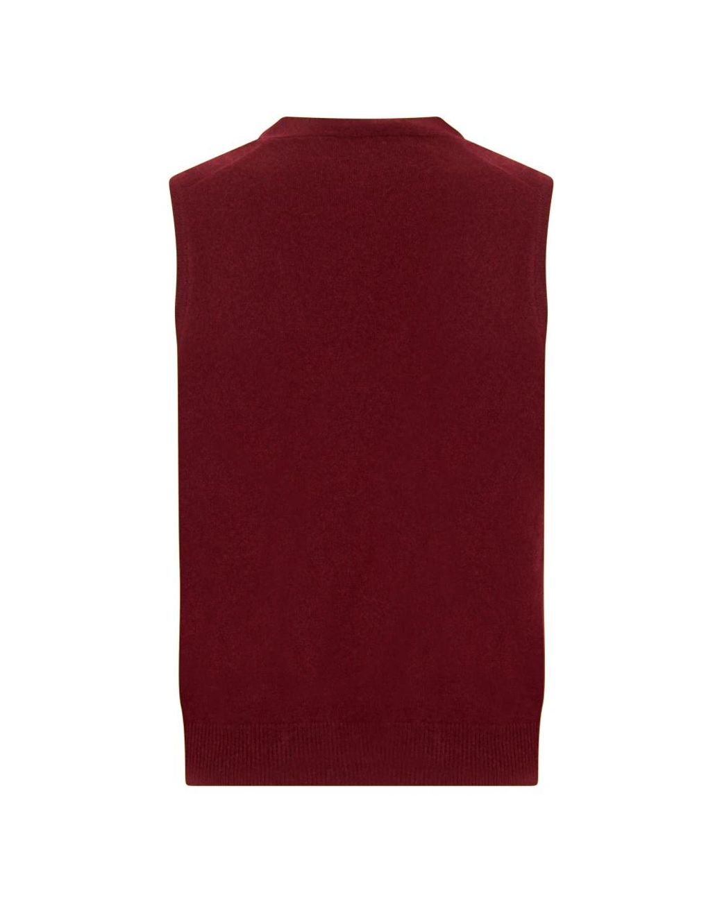Fedeli Red Sleeveless Jumpers for men