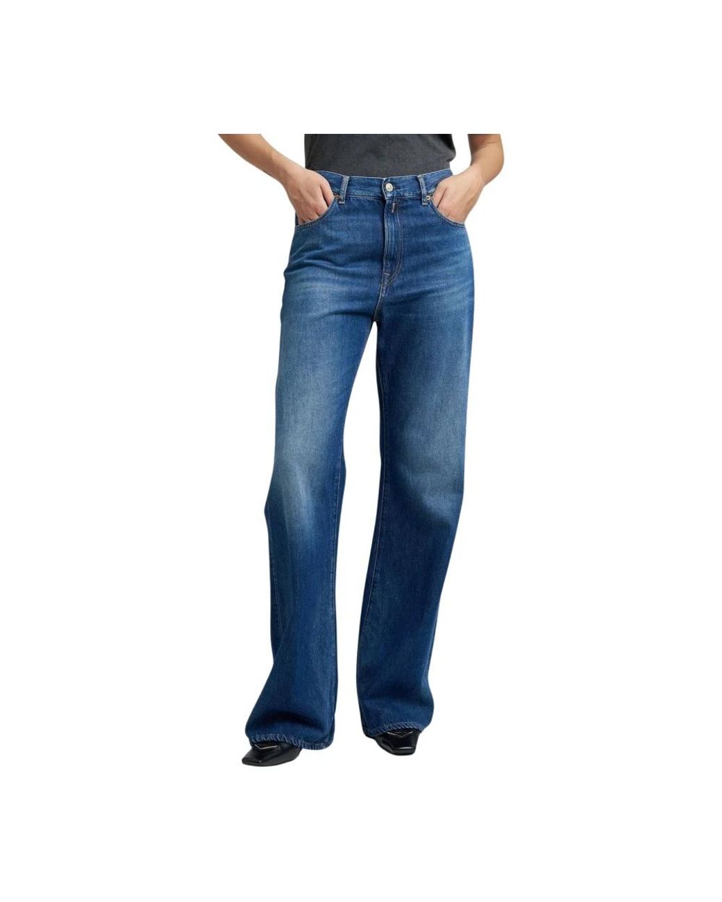 Replay Blue Wide Jeans