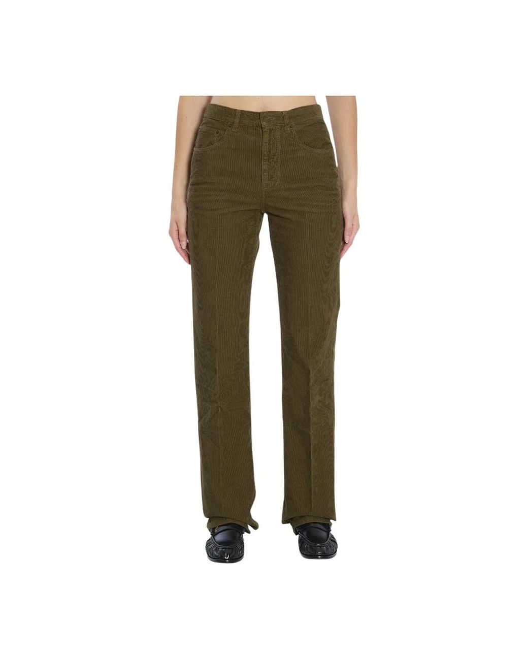 Saint Laurent Green Straight Trousers