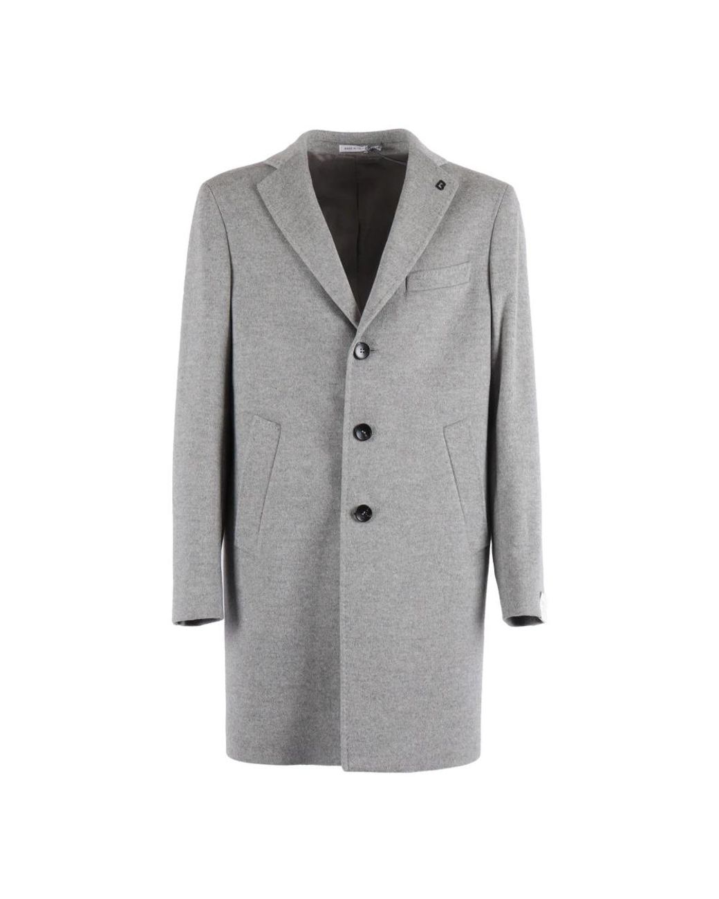 BRERAS Milano Gray Single-Breasted Coats for men