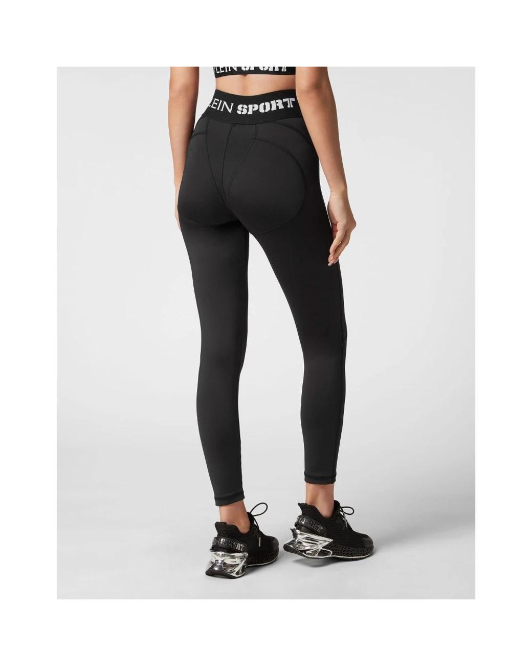 Philipp Plein Black Jogging Push Up Leggings Basic