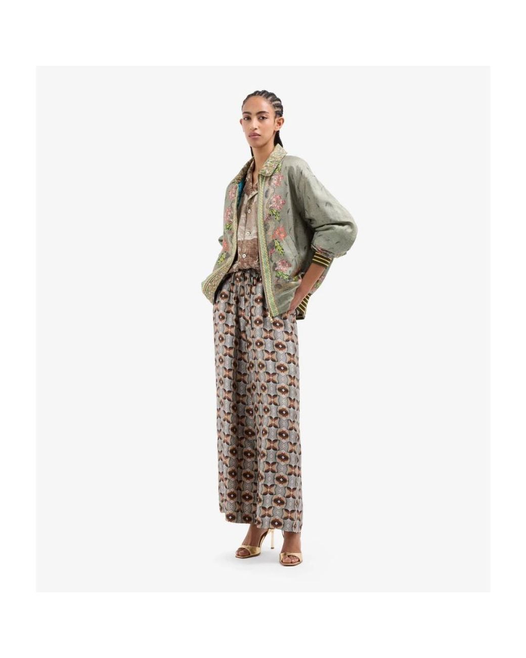 Pierre Louis Mascia Multicolor Wide Trousers