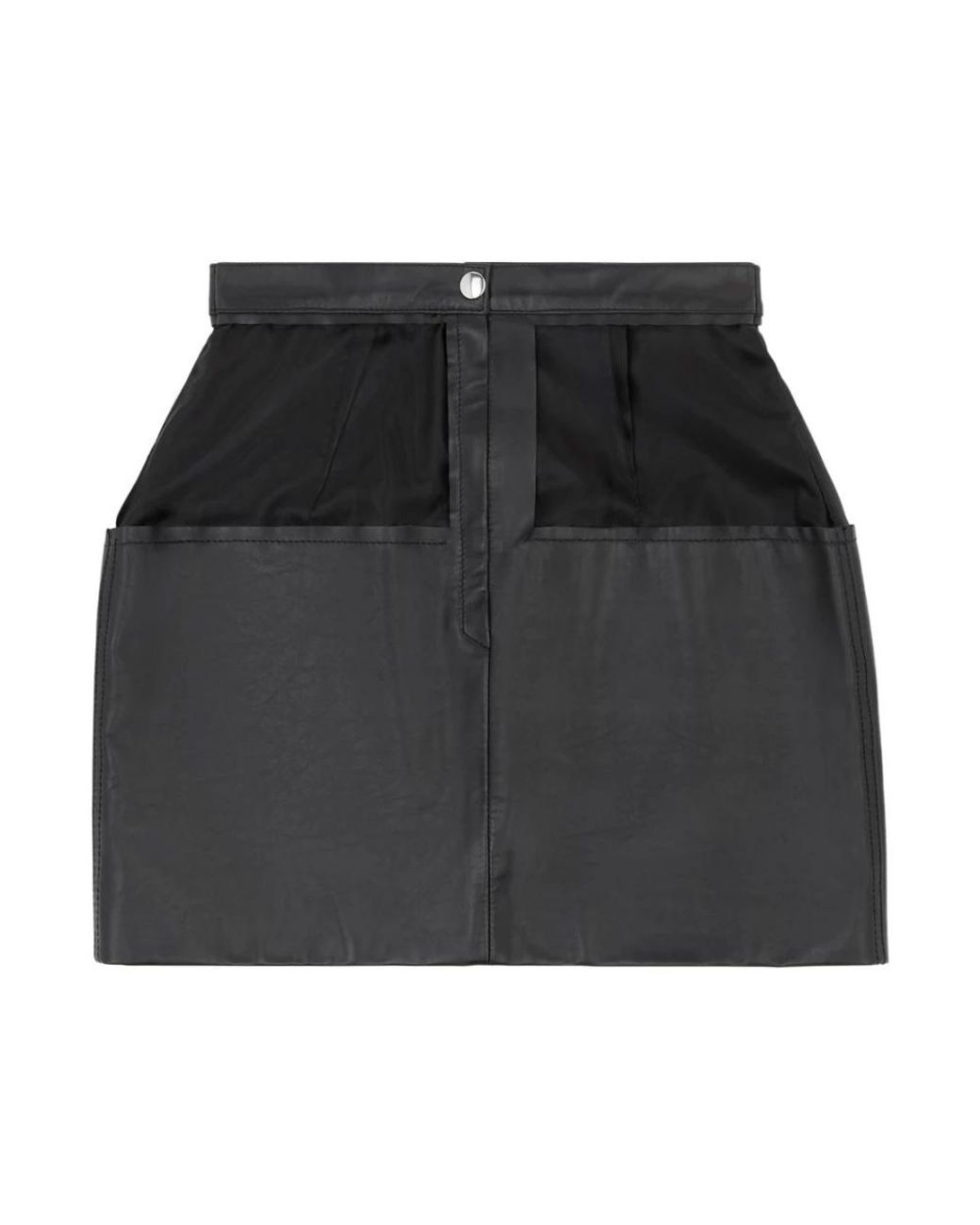 MM6 by Maison Margiela Black Leather Skirts