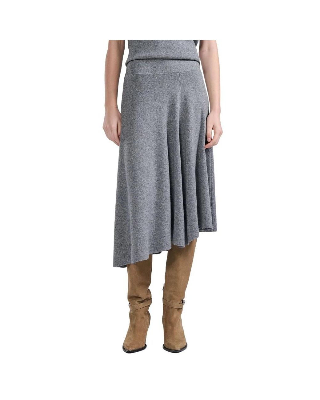 Barbara Bui Gray Midi Skirts