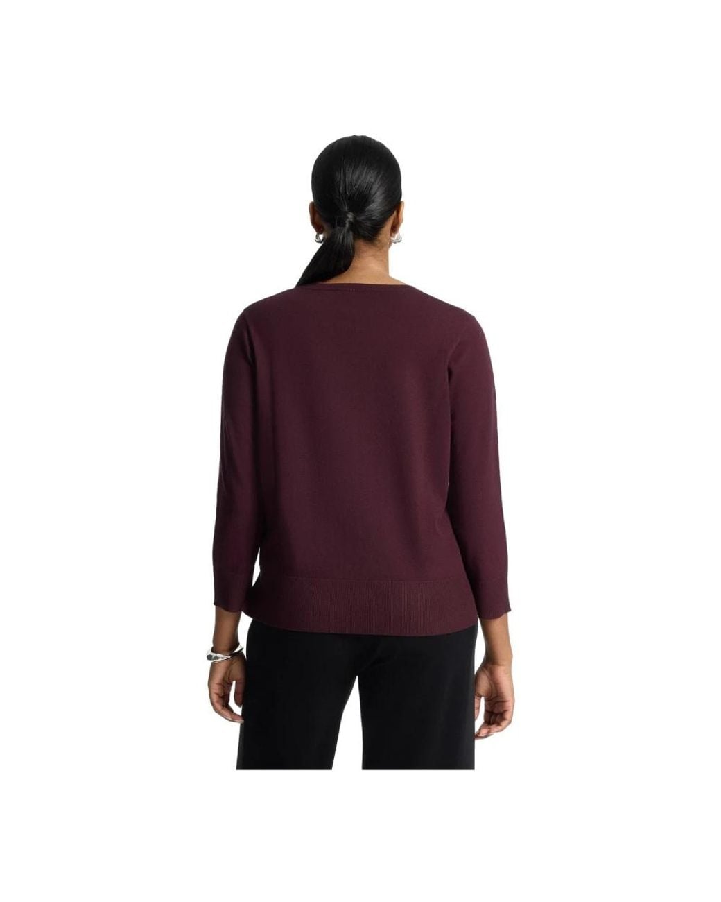 Elena Miro Purple Round-Neck Knitwear