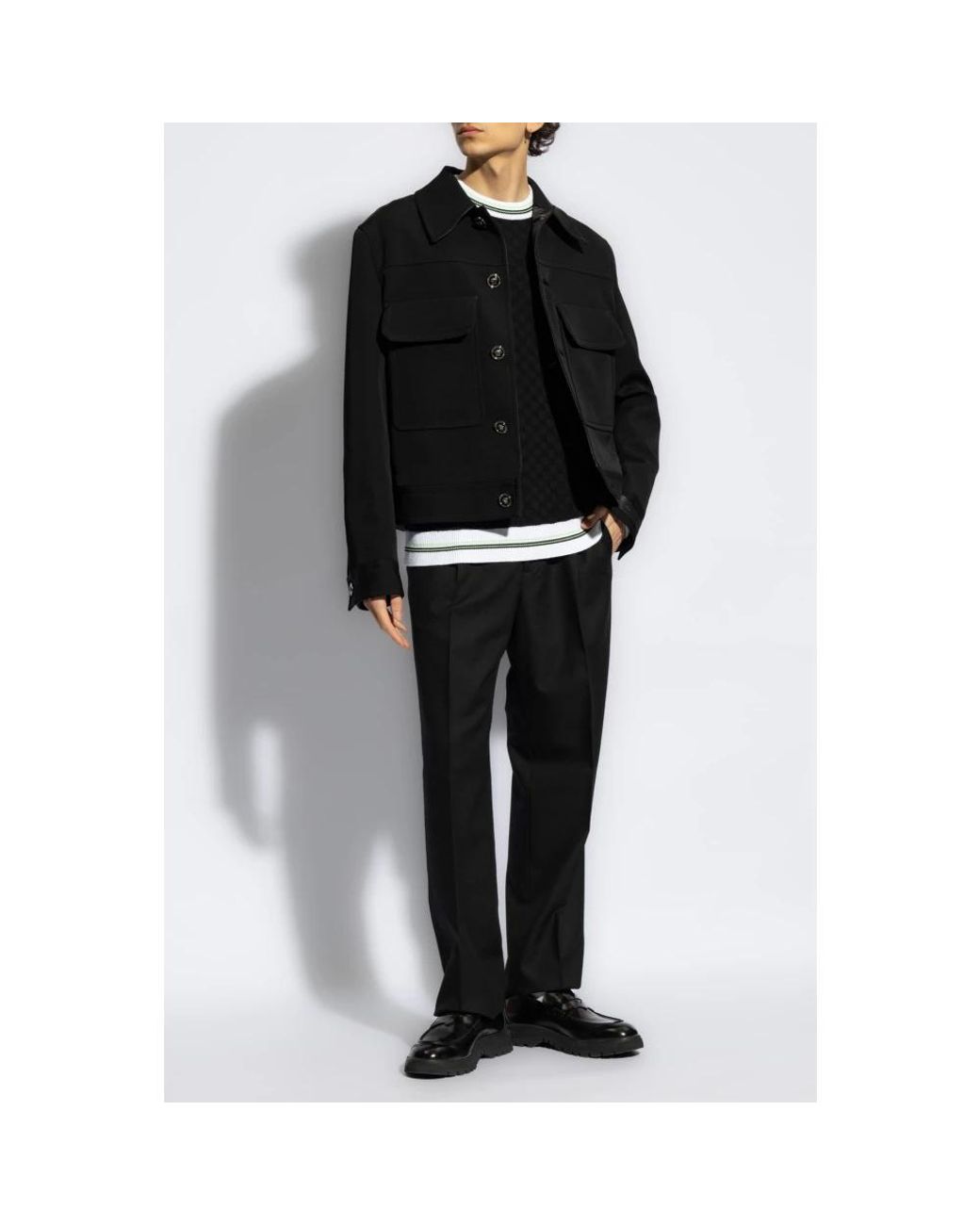 Fendi Black Straight Trousers for men