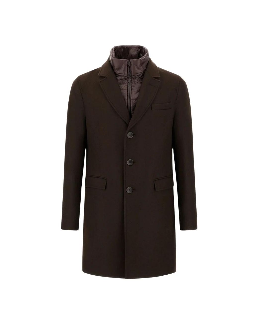 Single-Breasted Coats Herno pour homme en coloris Black