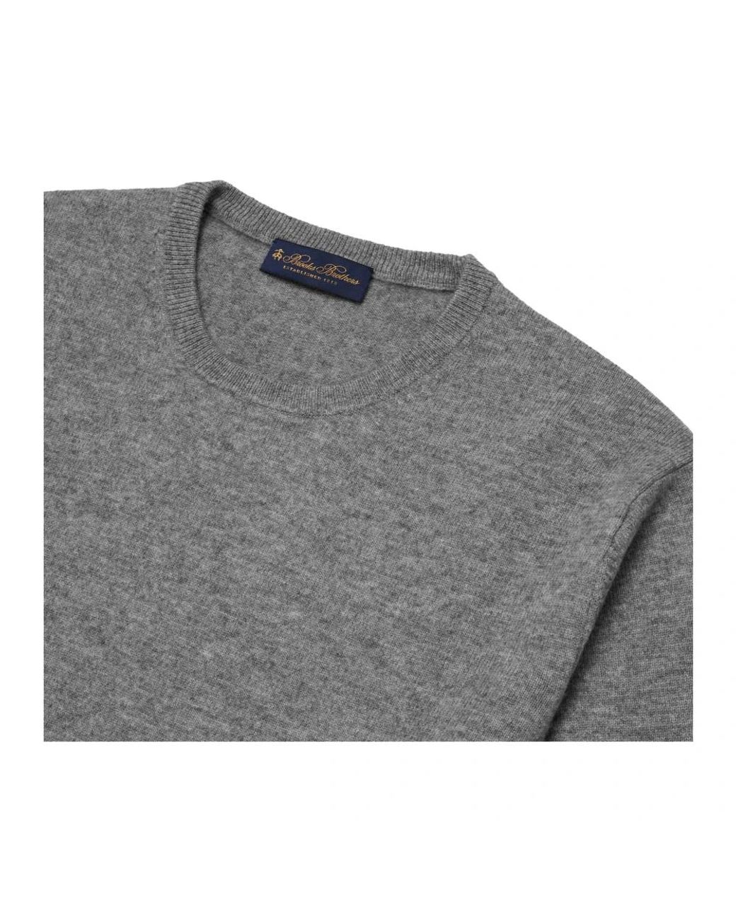 Brooks Brothers Gray Round-Neck Knitwear for men