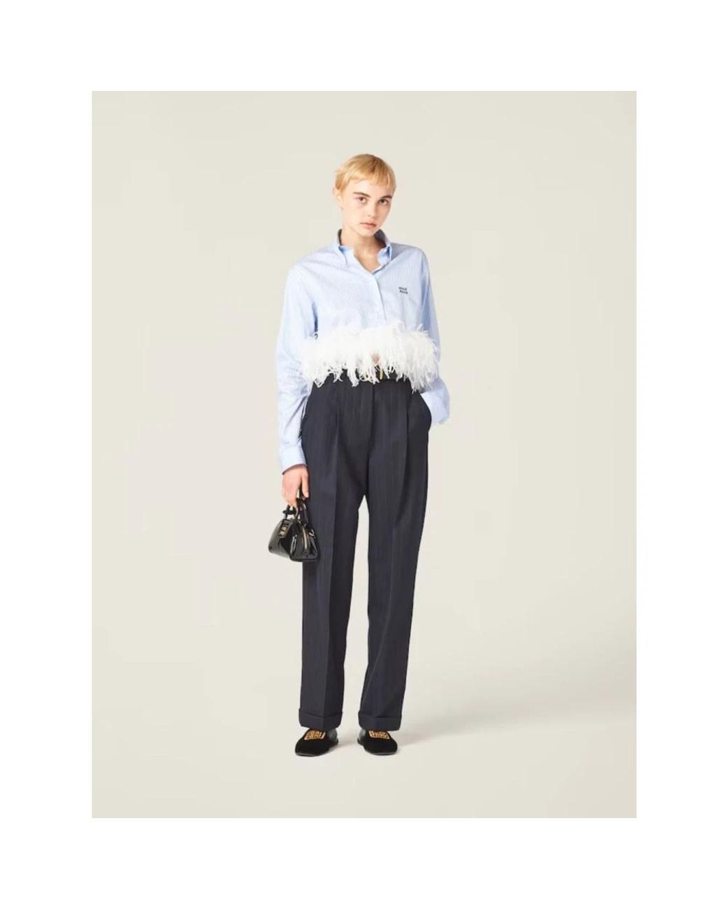 Miu Miu Black Tapered Trousers