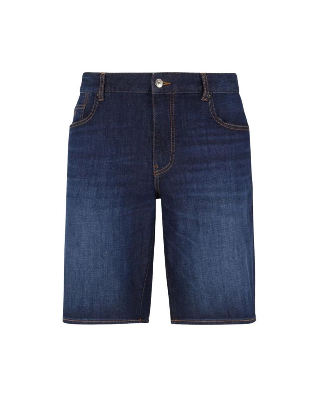 ARMANI EXCHANGE Blue Denim Shorts for men
