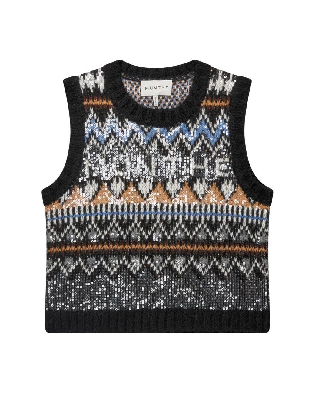 Munthe Black Round-Neck Strickwaren