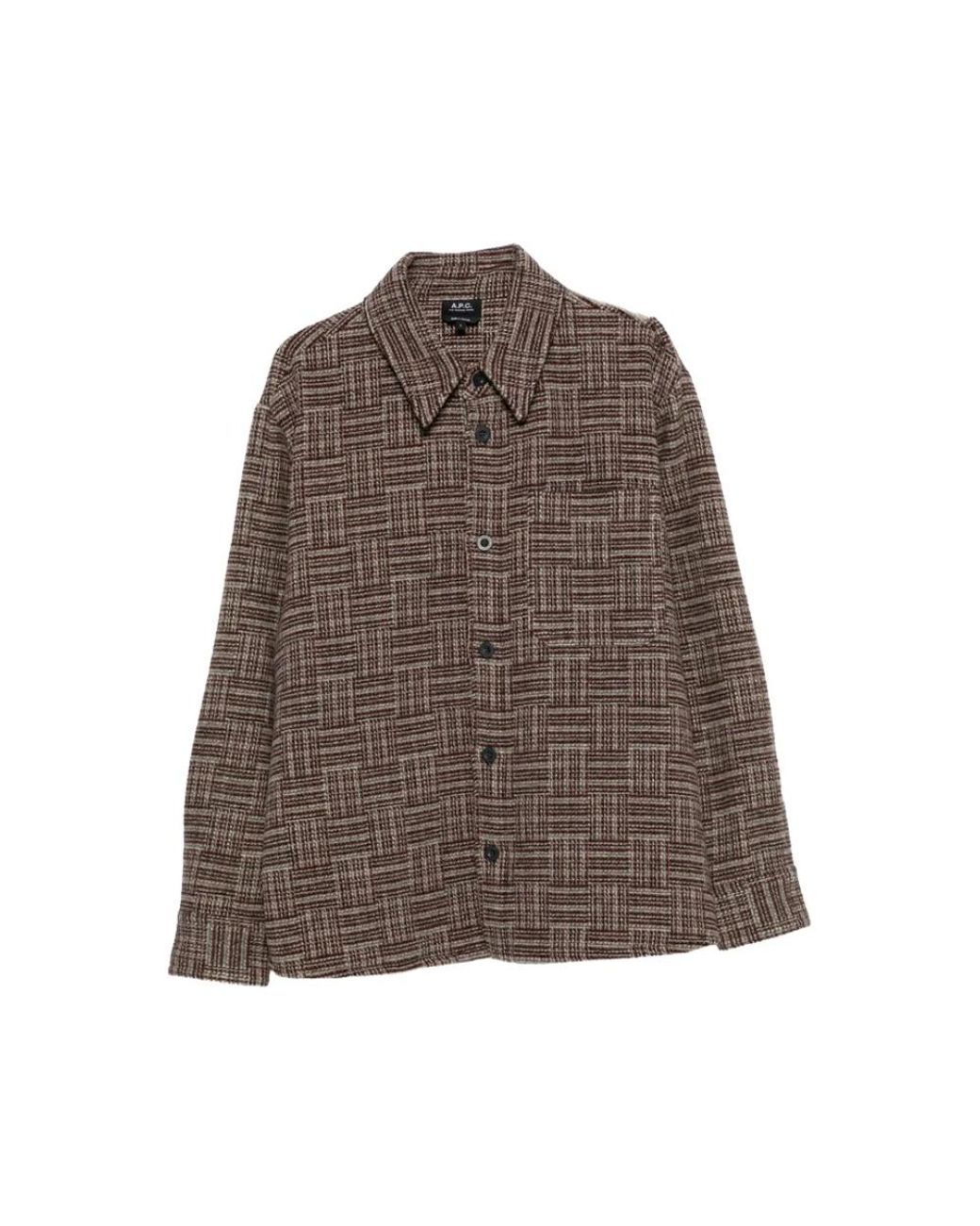 A.P.C. Brown Casual Shirts for men