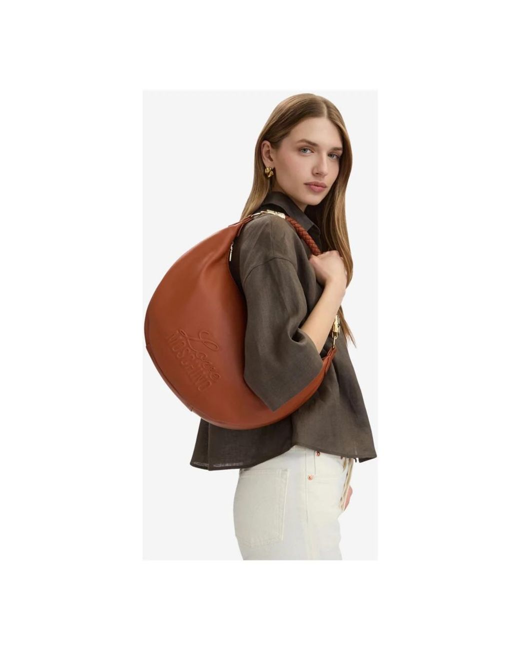 Love Moschino Brown Shoulder Bags