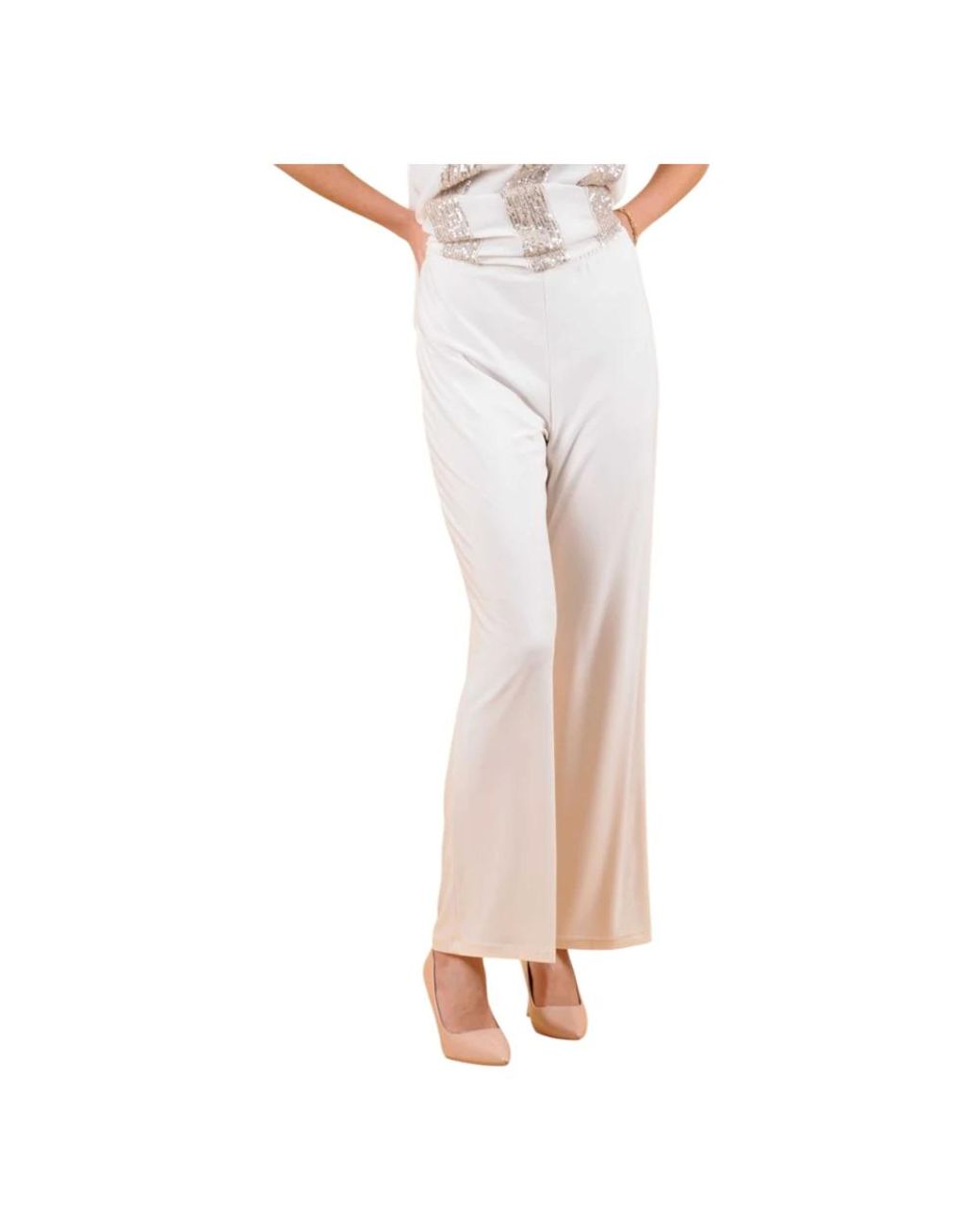 FRANK LYMAN White Wide Trousers