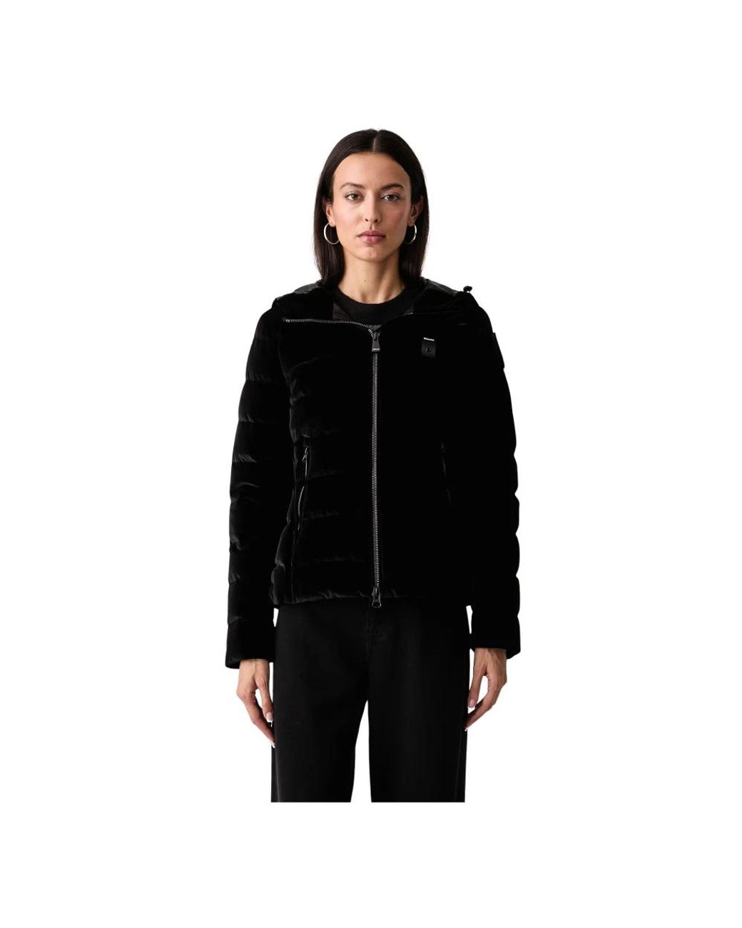 Blauer Jassen ,Zwart ,Polyester Velly Puffer Jacket in het Black