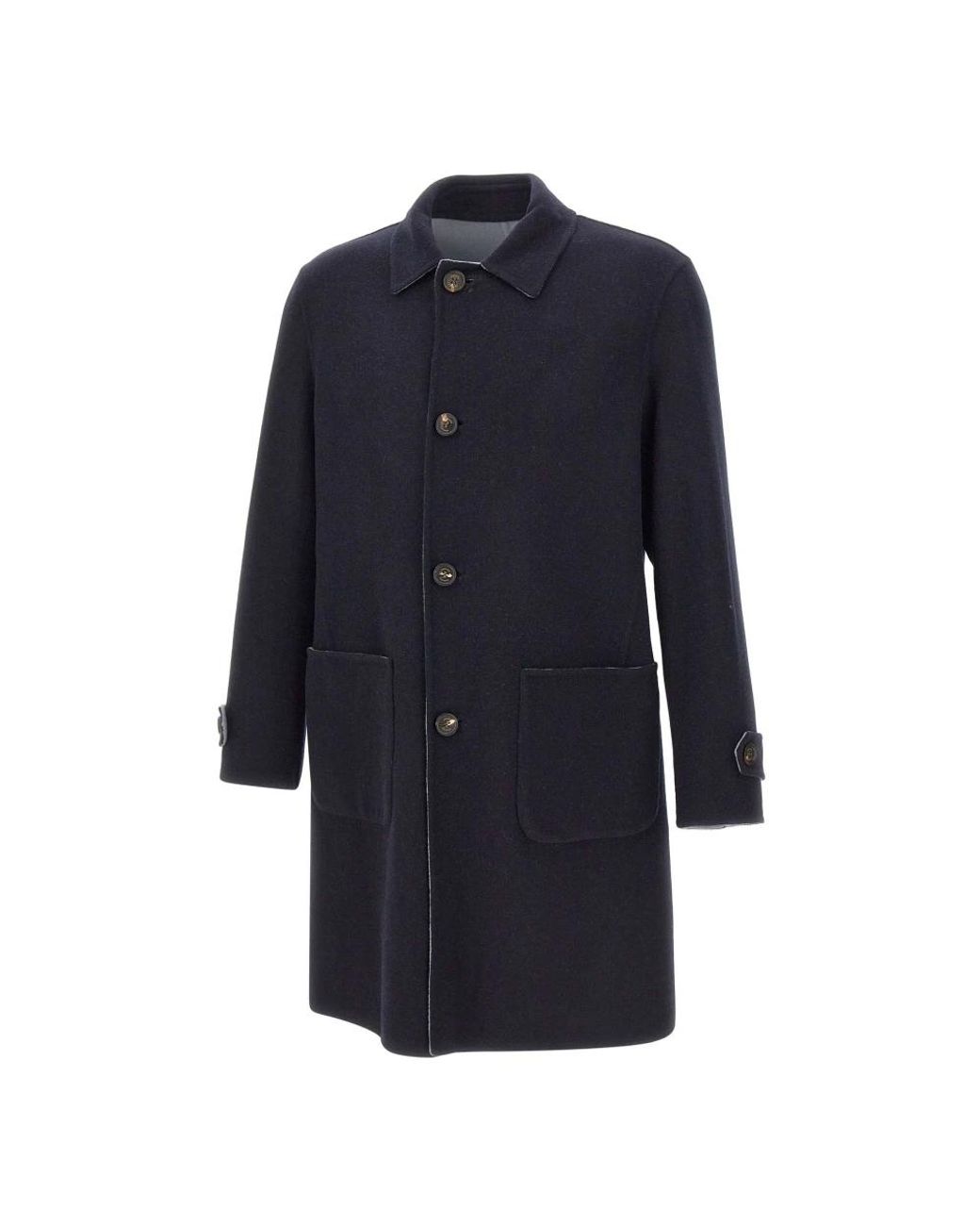 Eleventy Blue Single-Breasted Coats for men