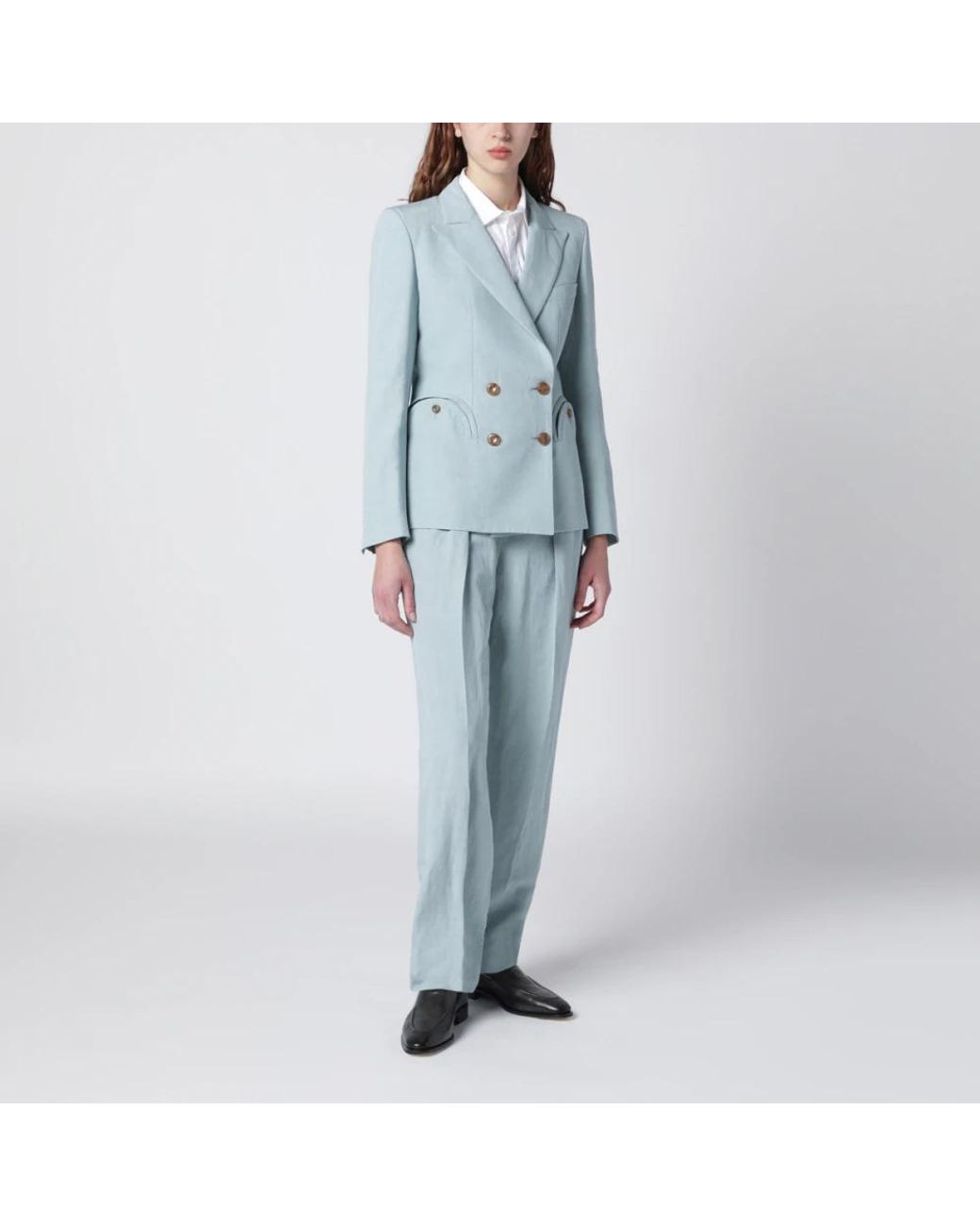 Blazé Milano Blue Straight Trousers