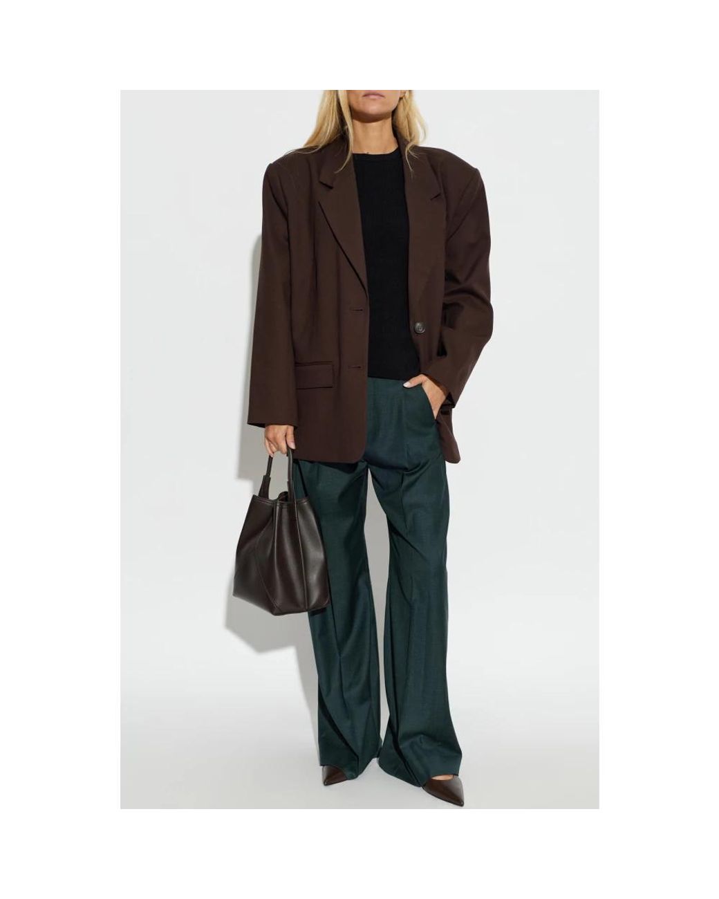 Victoria Beckham Green Wide Trousers