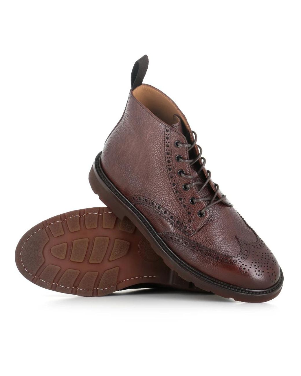 Henderson Brown Lace-Up Boots for men