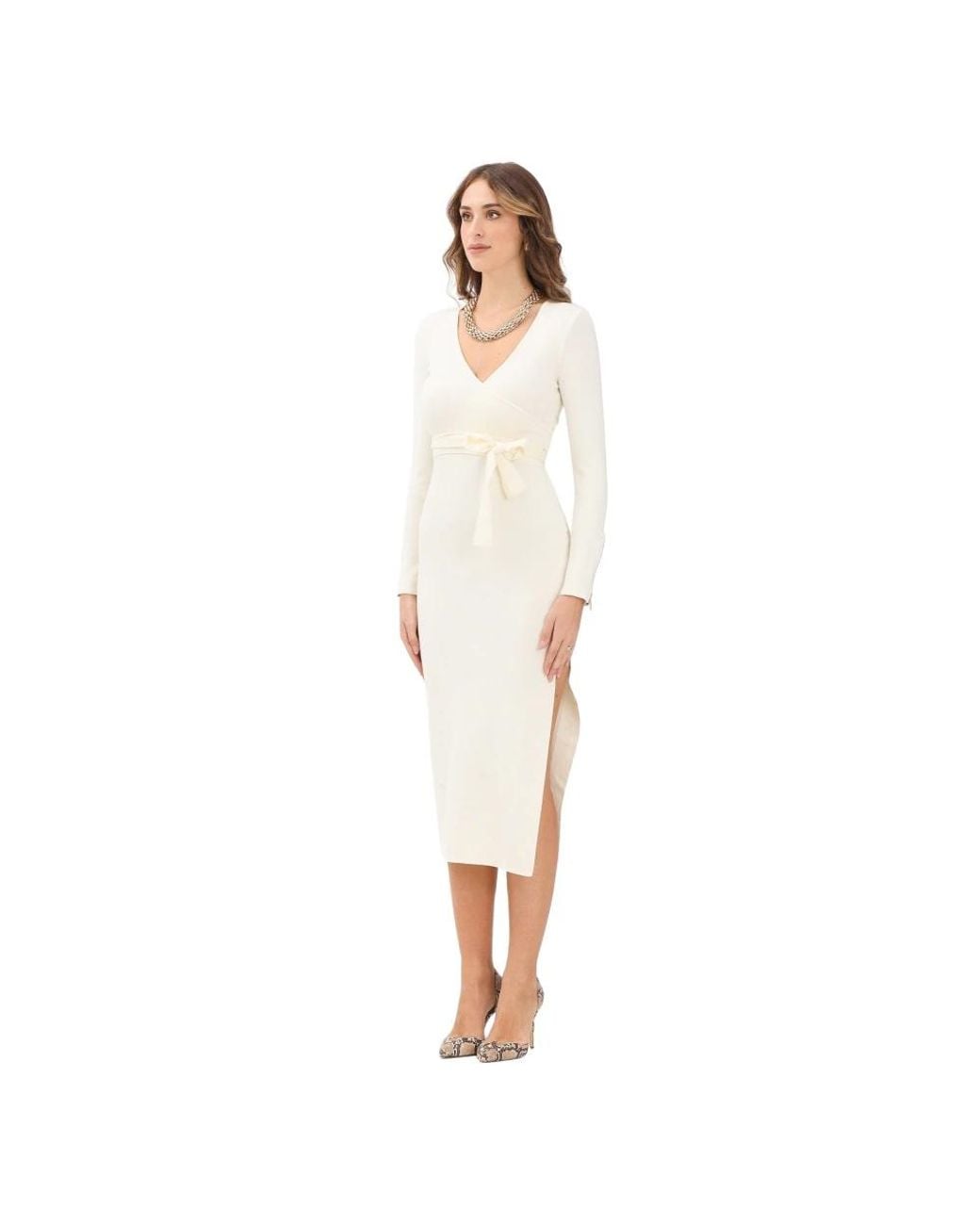 Akep White Midi Dresses