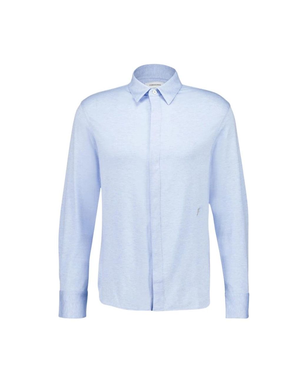 Ferragamo Blue Casual Shirts for men