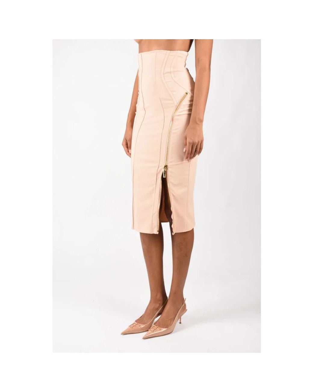 Elisabetta Franchi Natural Pencil Skirts