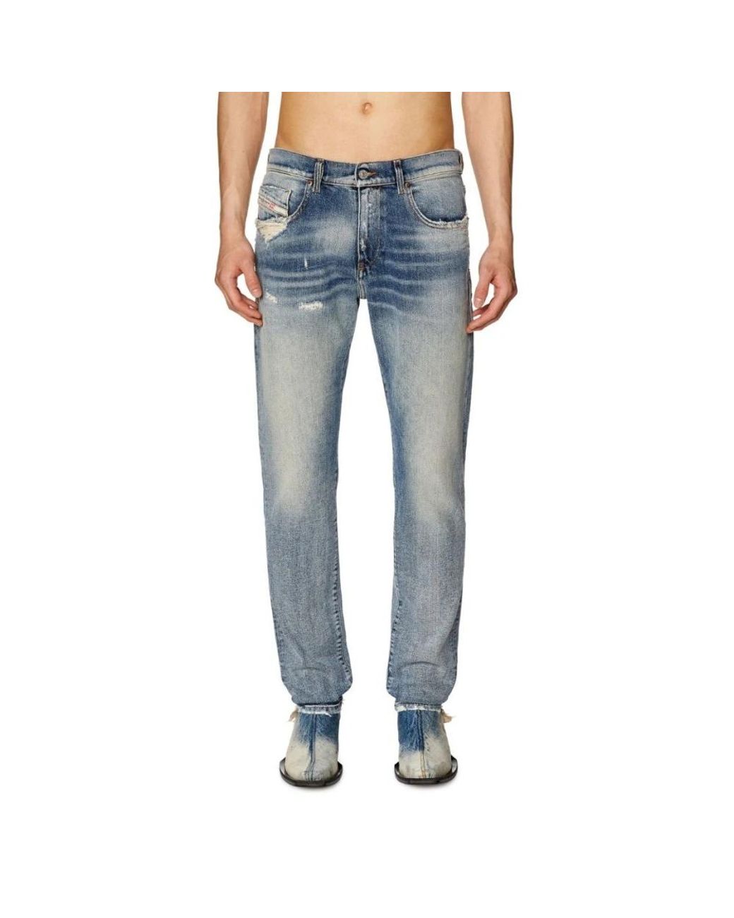 DIESEL Blue Slim Fit Jeans for men