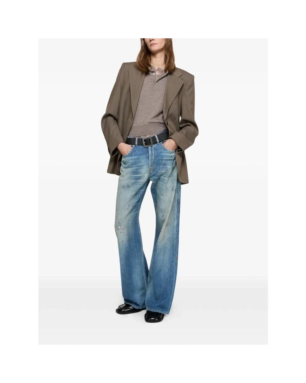 Acne Blue Wide Jeans
