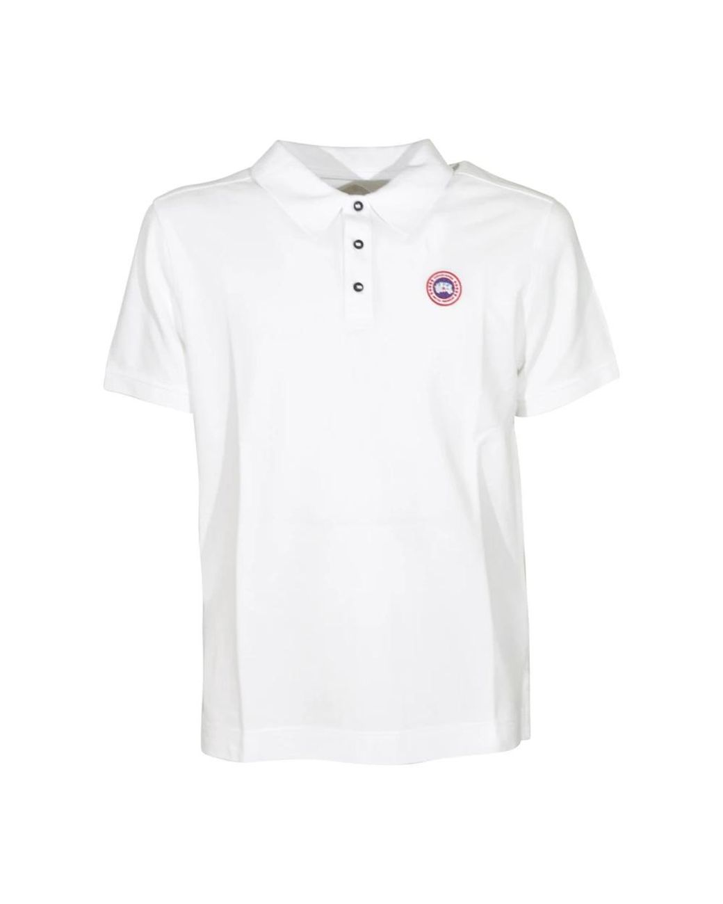 Canada Goose White Polo Shirts for men