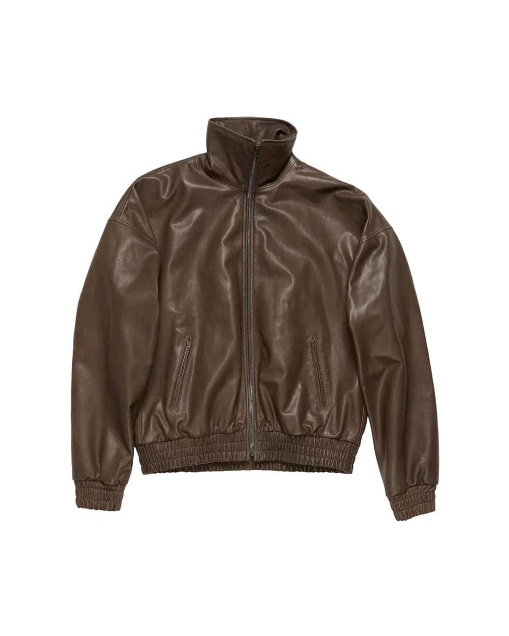 Leather Jackets Acne en coloris Brown