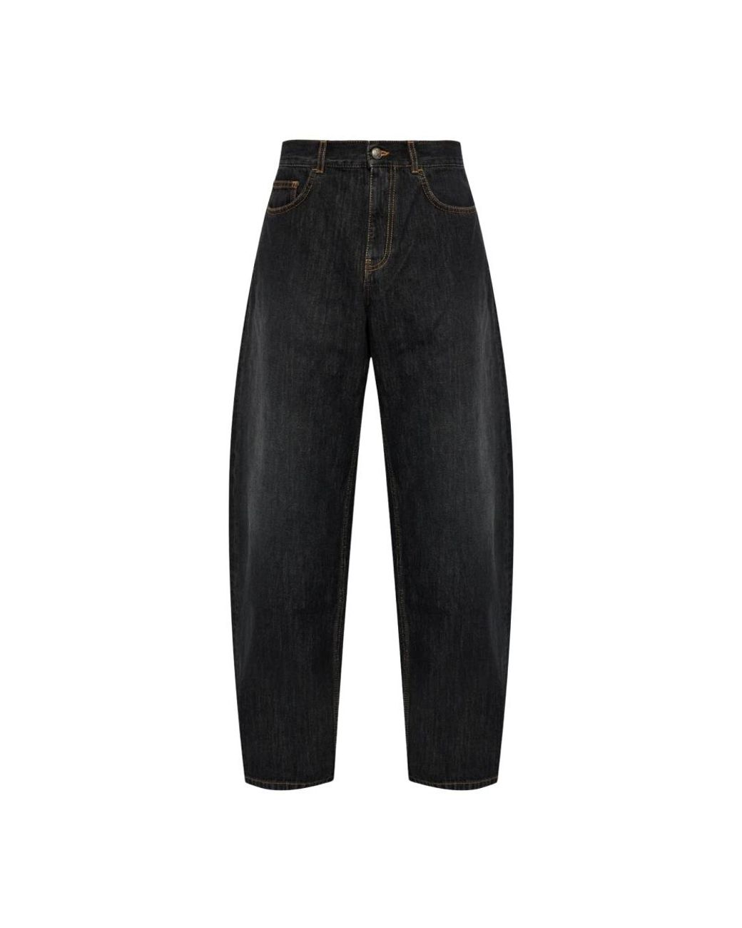 Palm Angels Black Loose Fit Jeans for men