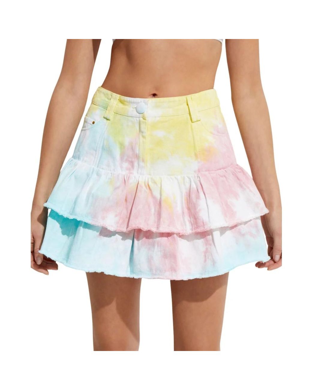 LoveShackFancy White Denim Skirts