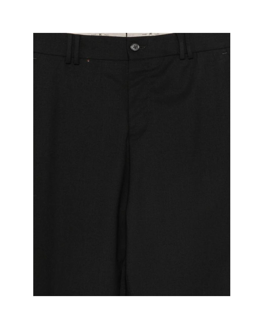 PT Torino Black Suit Trousers for men