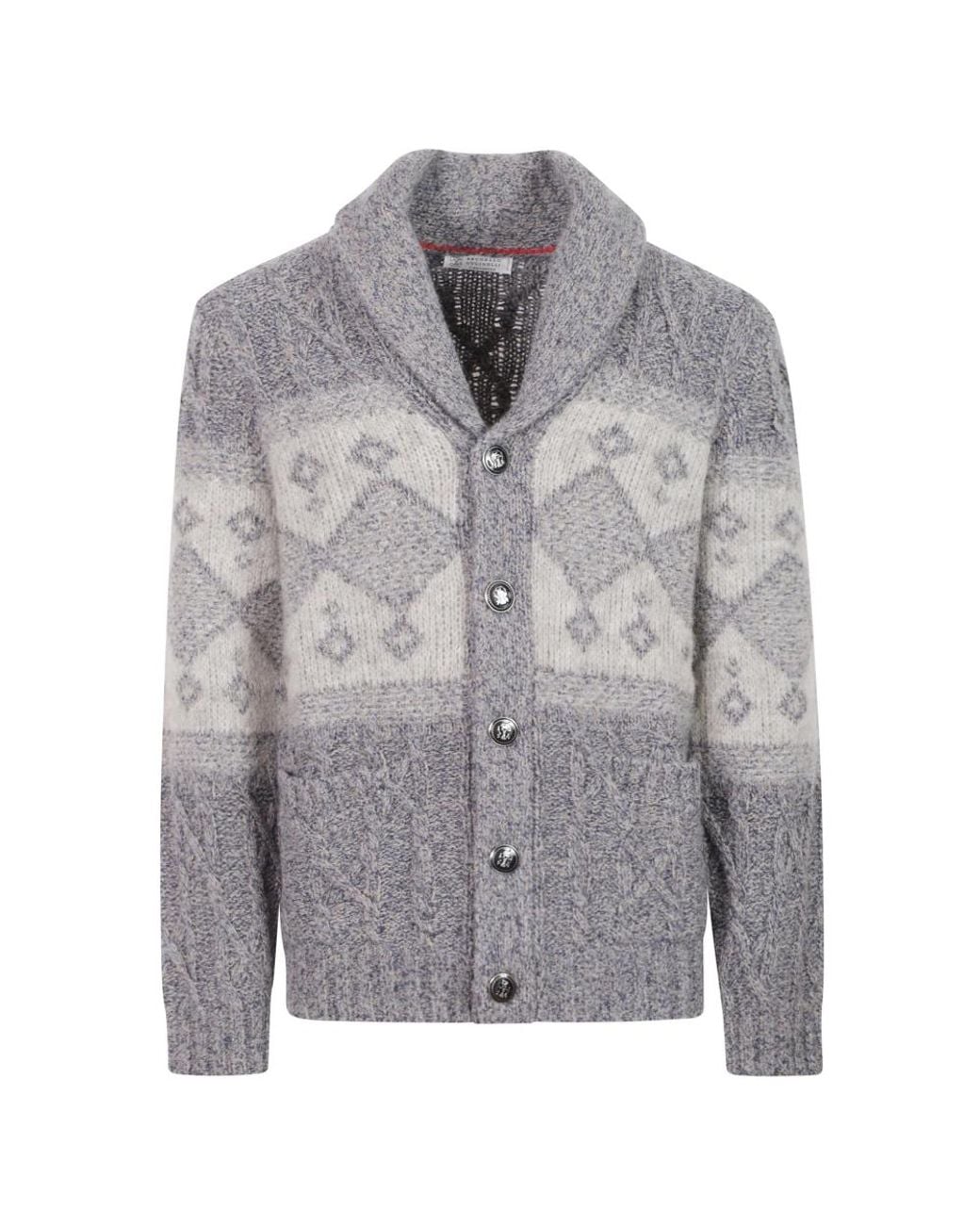 Cardigans Brunello Cucinelli de hombre de color Gray