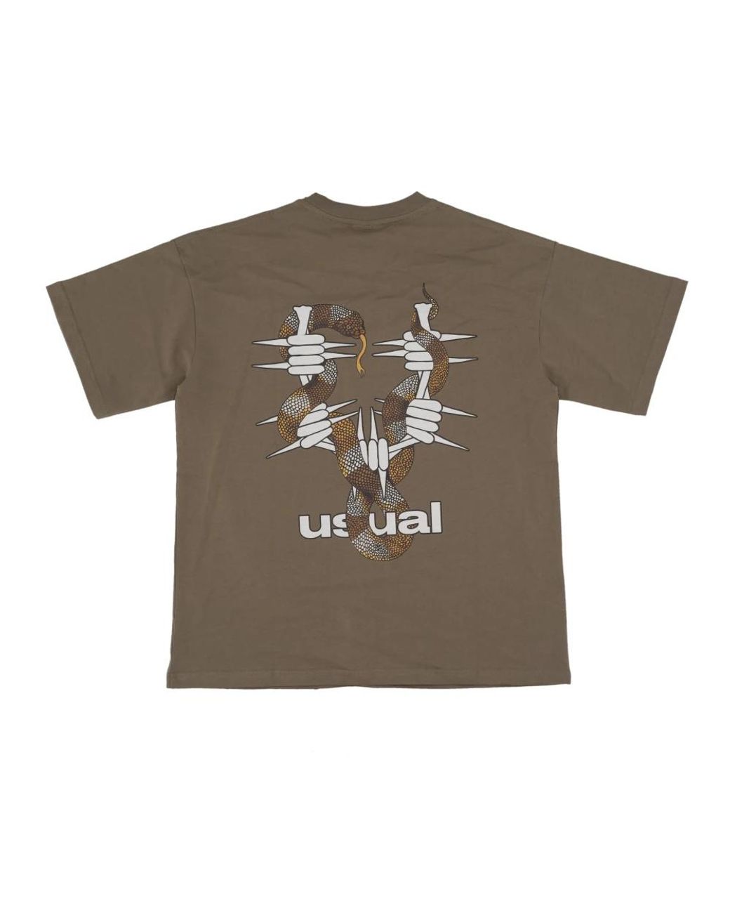 USUAL Brown T-Shirts for men