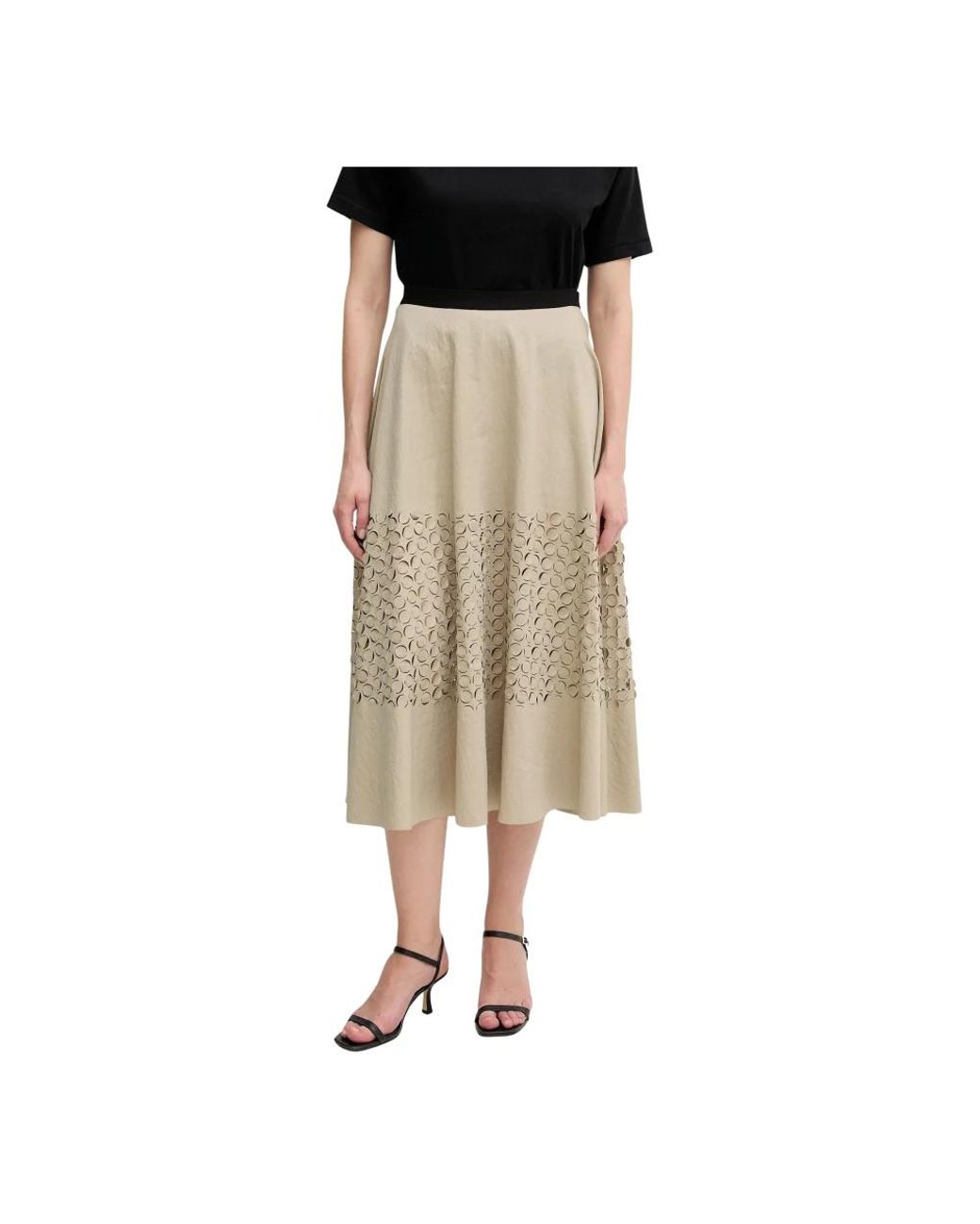 Midi Skirts Sandro Ferrone de color Natural